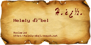 Helmly Ábel névjegykártya